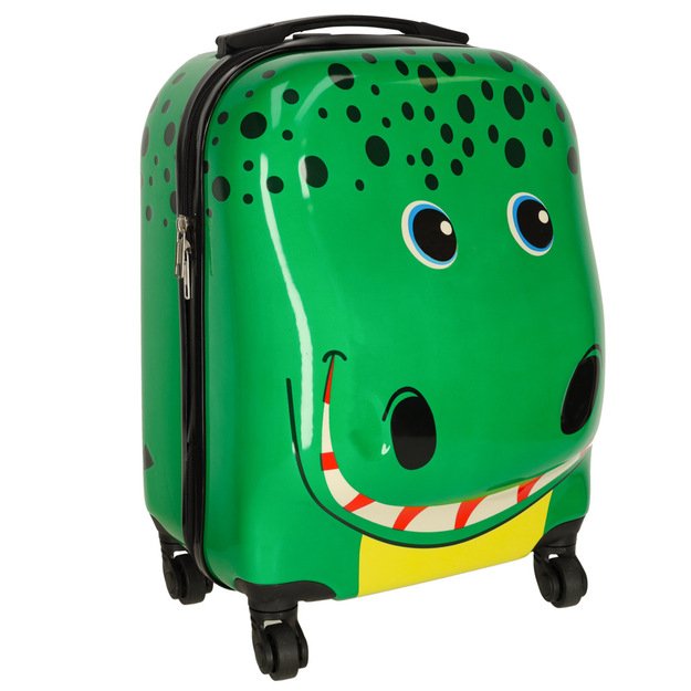 Vaikiškas kelioninis lagaminas ant ratukų krokodilas