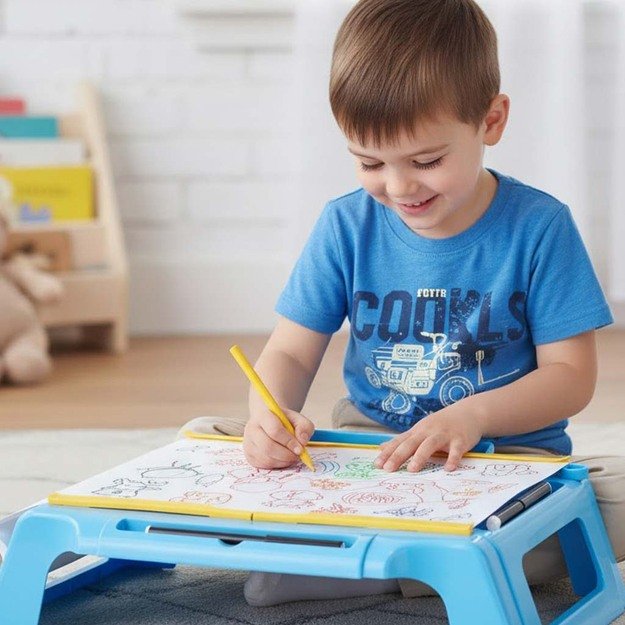 Projektoriaus kortelės pie&scaron;imo stalas mėlynos spalvos