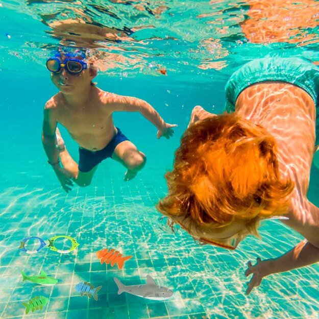 Vandens baseino žaislai nardymui ir žvejybai, 27 dalių rinkinys