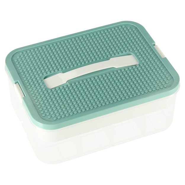 Dėžutės organizatoriaus žaislų dėžutė su skyrių dangteliu