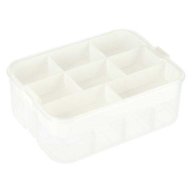 Dėžutės organizatoriaus žaislų dėžutė su skyrių dangteliu