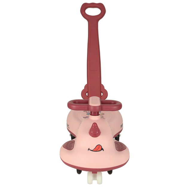 LED Swing FIX S1 gravitacinis paspirtukas su rankena rožinis max 65kg