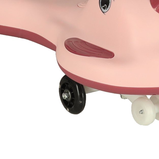 LED Swing FIX S1 gravitacinis paspirtukas su rankena rožinis max 65kg