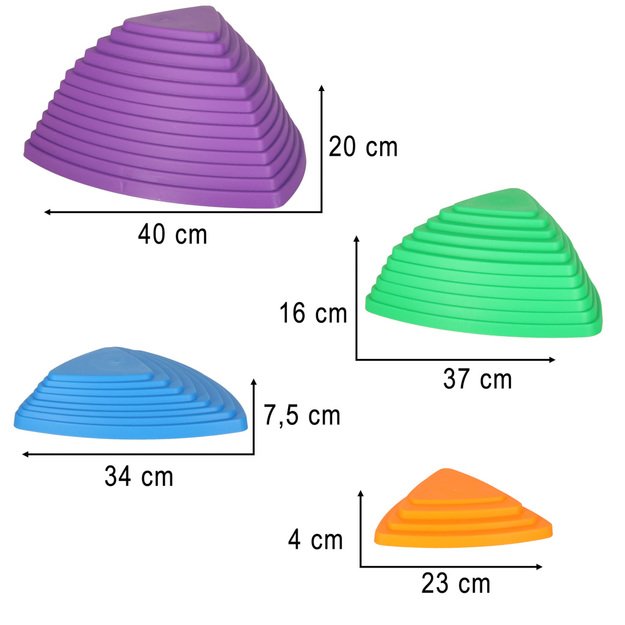 Sensorinis takas upės akmenys balanso mokymo grindys yra lava žaidimas 11 elementų spalvingas