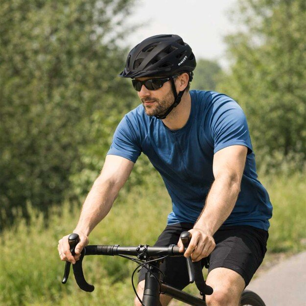 RALLEX moteri&scaron;kas dviratininko &scaron;almas vyri&scaron;kas reguliuojamas juodas M 54-58cm