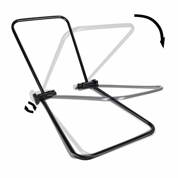 Metalinis sulankstomas tarnybinių dviračių stovas galiniam ratui