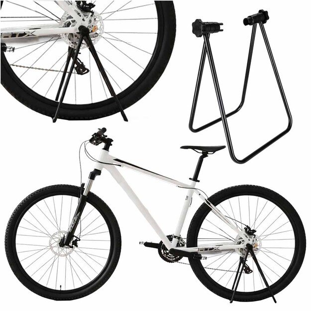 Metalinis sulankstomas tarnybinių dviračių stovas galiniam ratui