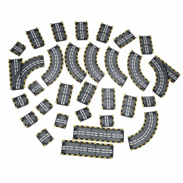 Magnetinė automobilių lenktynių trasa 2 &scaron;viečiančios transporto priemonės 310 elementų