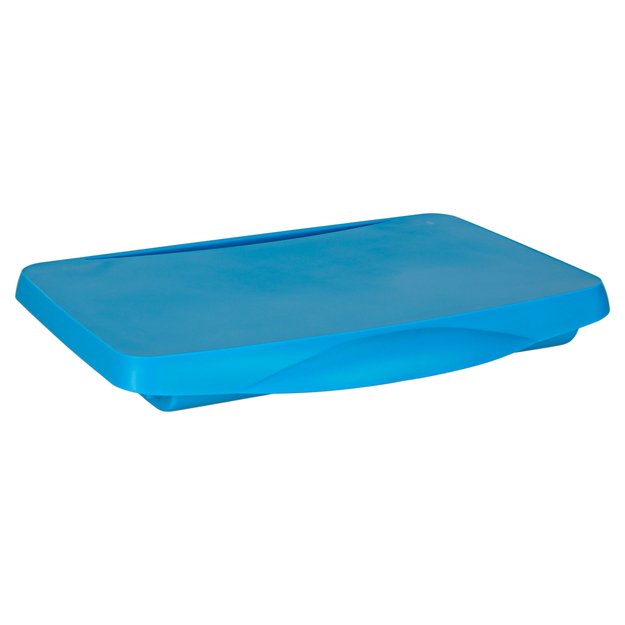 Vaiki&scaron;kas automobilinis staliukas su daiktadėže mėlynos spalvos