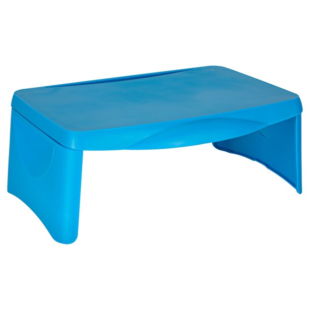 Vaiki&scaron;kas automobilinis staliukas su daiktadėže mėlynos spalvos