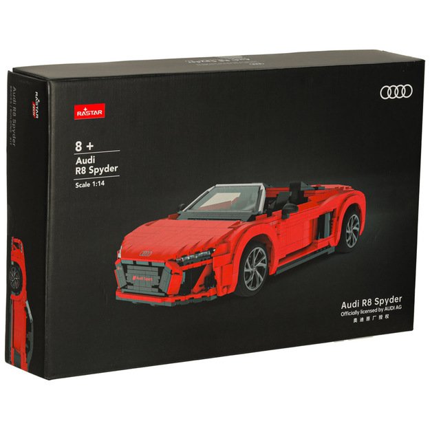 Rastar automobilis 93800 AUDI R8 Spyder 1:14 blokai 1440 el.