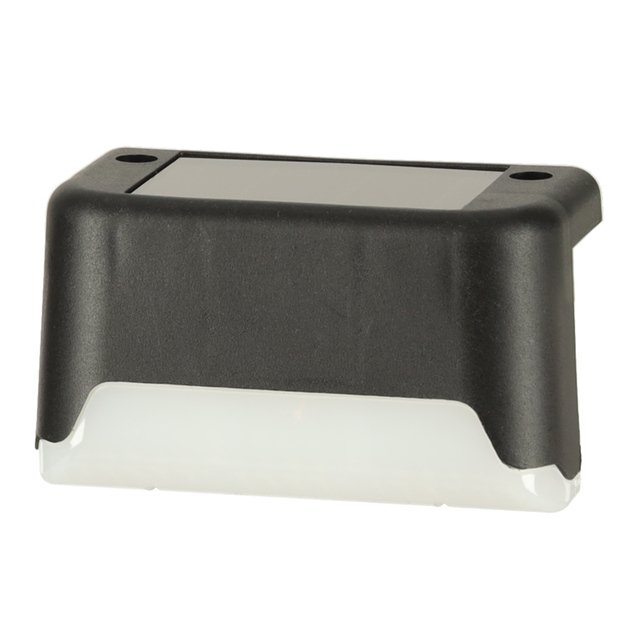 Saulės sodo lauko LED laiptų lempa sutemų jutiklis 8 vnt.