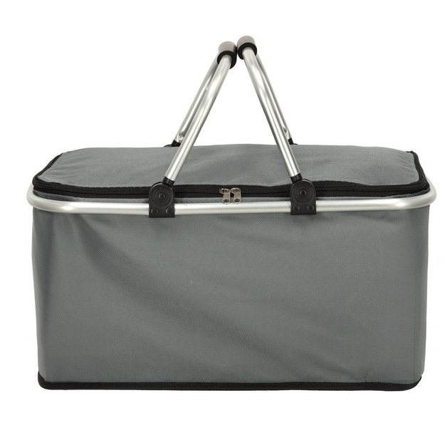 Termoizoliacinis sulankstomas i&scaron;kylų krep&scaron;ys pilkos spalvos