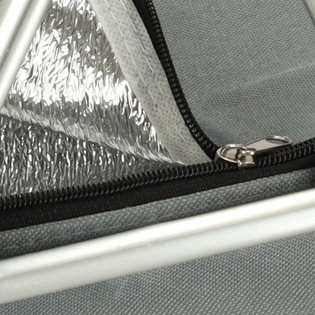 Termoizoliacinis sulankstomas i&scaron;kylų krep&scaron;ys pilkos spalvos