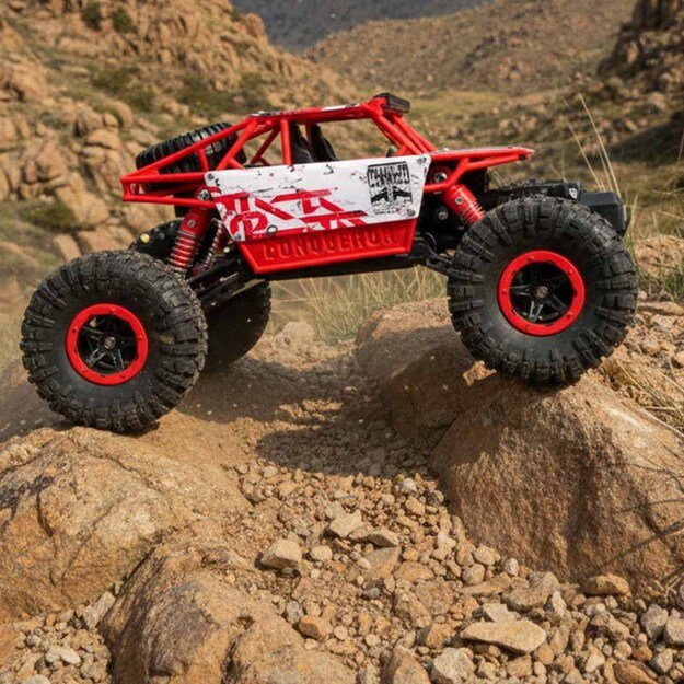 RC automobilis Rock Crawler HB 2.4GHz 1:18 raudonas