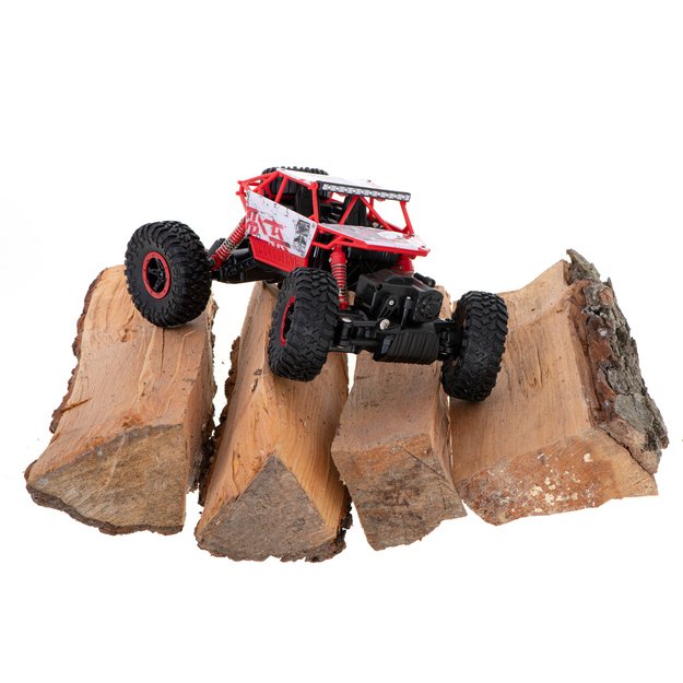 RC automobilis Rock Crawler HB 2.4GHz 1:18 raudonas