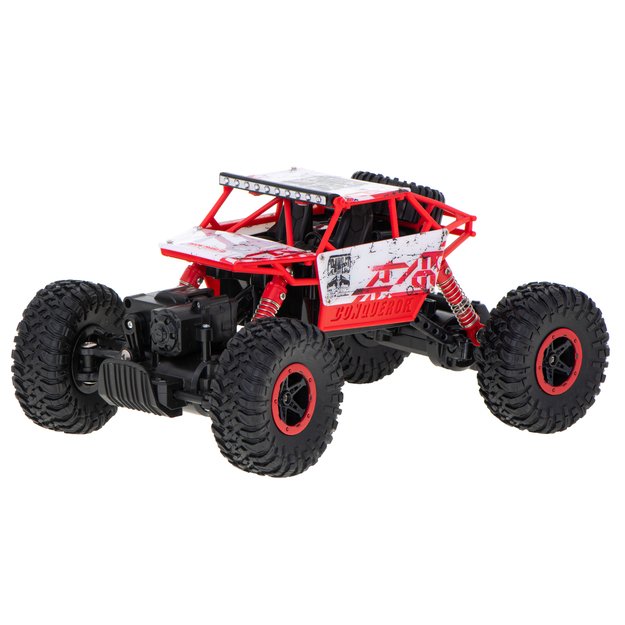 RC automobilis Rock Crawler HB 2.4GHz 1:18 raudonas