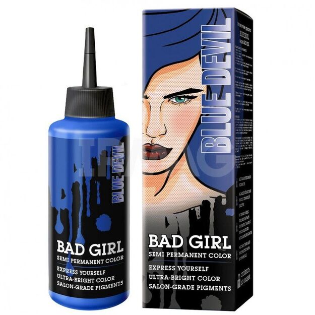 Plaukų dažai Bad Girl, Blue devil (mėlyna), 150 ml.