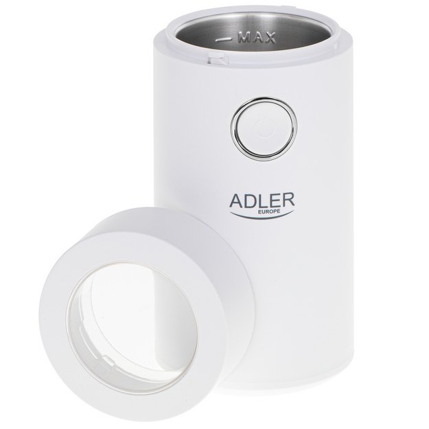  Adler  AD 4446ws Kavos riešutų žolelių malūnėlis elektrinis baltas sidabrinis 150W