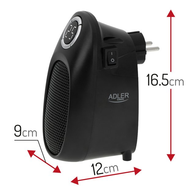  Adler AD 7726 Easy heater  elektrinis šildytuvas su ventiliatoriumi 1500W