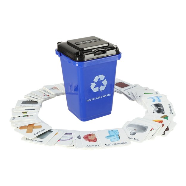 Atliekų rūšiavimo dėlionės žaidimas + kortelės
