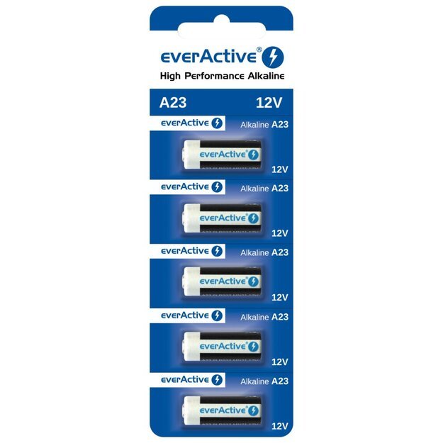 Bateria everActive Alkaline 23A lizdinė plokštelė 5szt.