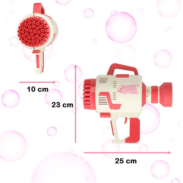 Burbulų pistoletas mašina muilo burbulų žibintai rožinė