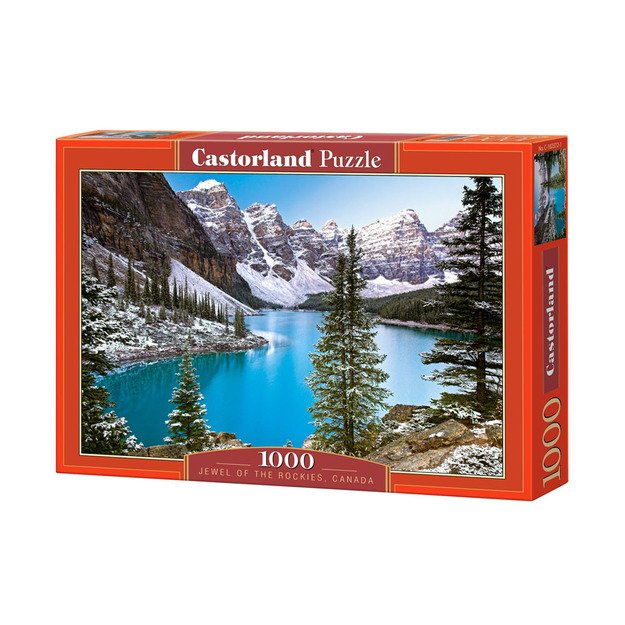 CASTORLAND Dėlionė 1000el. Uolinių kalnų perlas, Kanada - Kanados ežeras