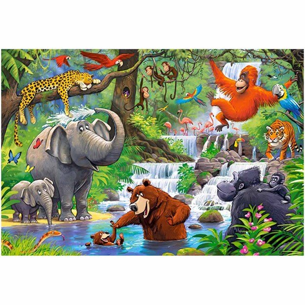 CASTORLAND Dėlionė 40el. Maxi Jungle Animals - Džiunglių gyvūnai