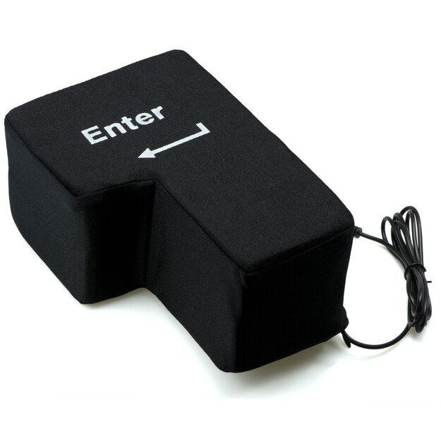 ENTER klavišas didelė antistresinė USB pagalvėlė