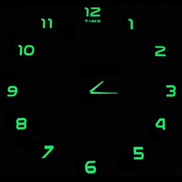Fluorescencinis sieninis laikrodis 50-60cm 12 skaitmenų