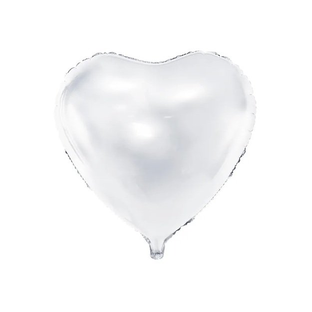 Folijos balionas Širdis balta 45cm