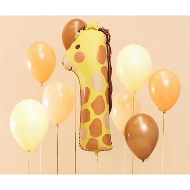 Folijos balionas su skaičiumi  1  - Žirafa 31x82 cm