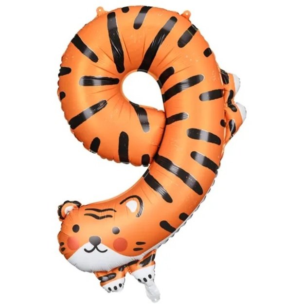 Folijos gimtadienio balionas  9  - Tigras 64x87 cm
