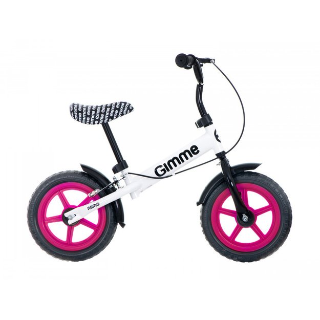 GIMMIK Bėgimo dviratis su stabdžiais Nemo 11  rožinis 3+