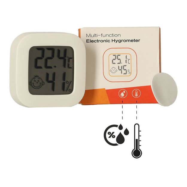 Higrometras Kambario termometras Drėgmės matuoklis LCD