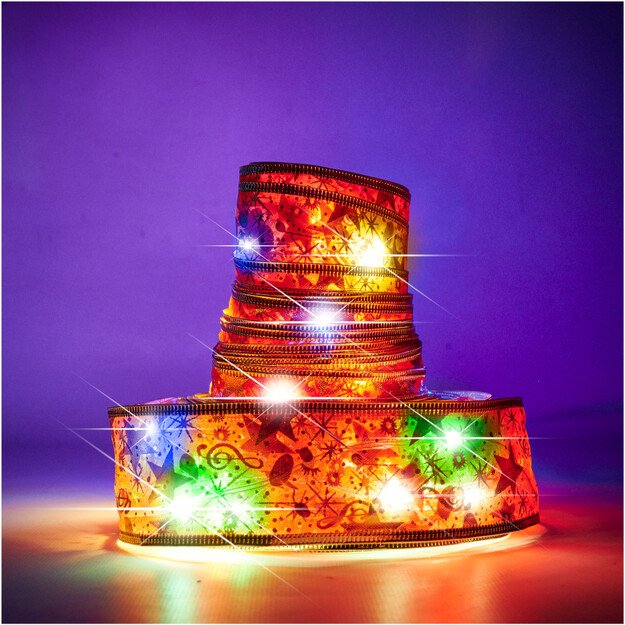 Juosta dekoratyvinė LED juosta 10m 100LED Kalėdų eglutės žibintai Kalėdų dekoracijos įvairiaspalvės su baterijomis