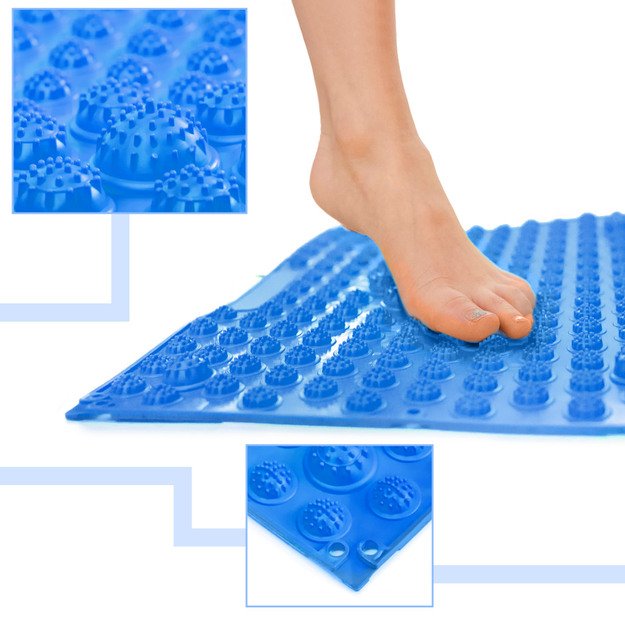 Jutiminio masažo korekcijos kilimėlis mėlynos spalvos