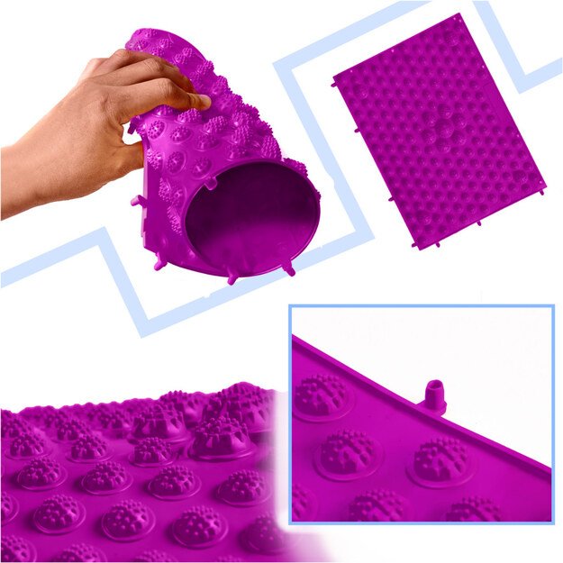 Jutiminio masažo korekcijos kilimėlis violetinės spalvos