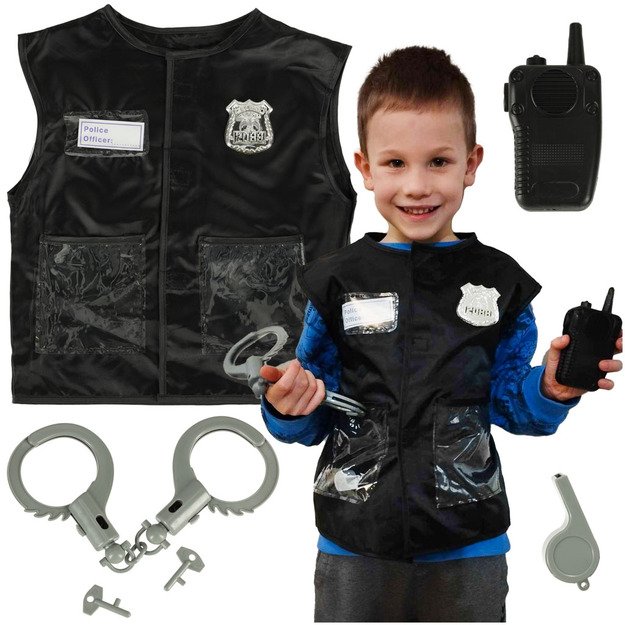 Karnavalo kostiumas policijos pareigūno kostiumų rinkinys 3-8 m.