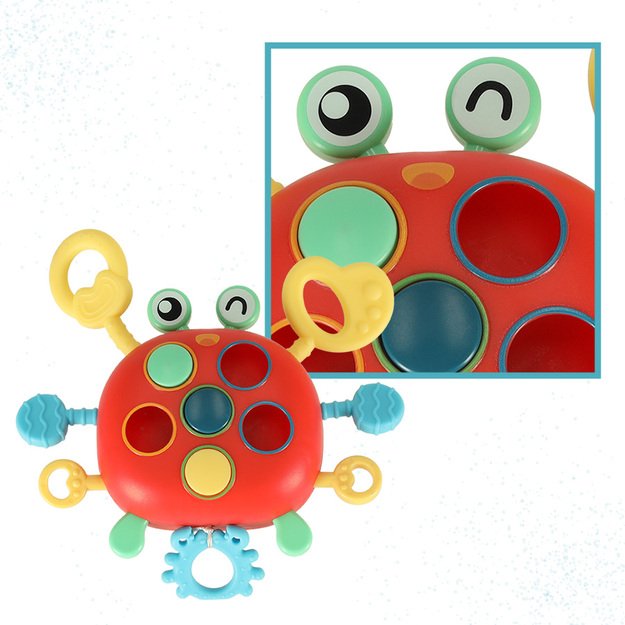 Kūdikių kramtukas krabas sensorinis žaislas