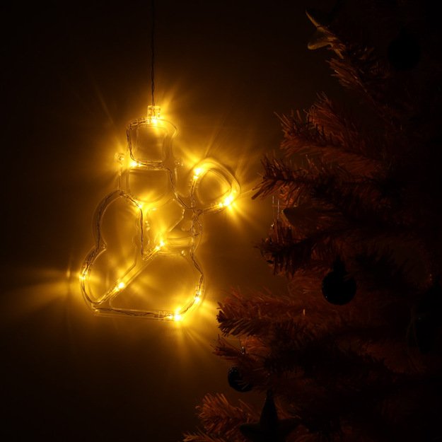 LED pakabinamas apšvietimas Kalėdų dekoracijos sniego senis 49cm 10 LED