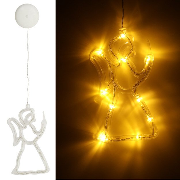 LED pakabukai Kalėdų dekoracijos angelas 49cm 10 LED