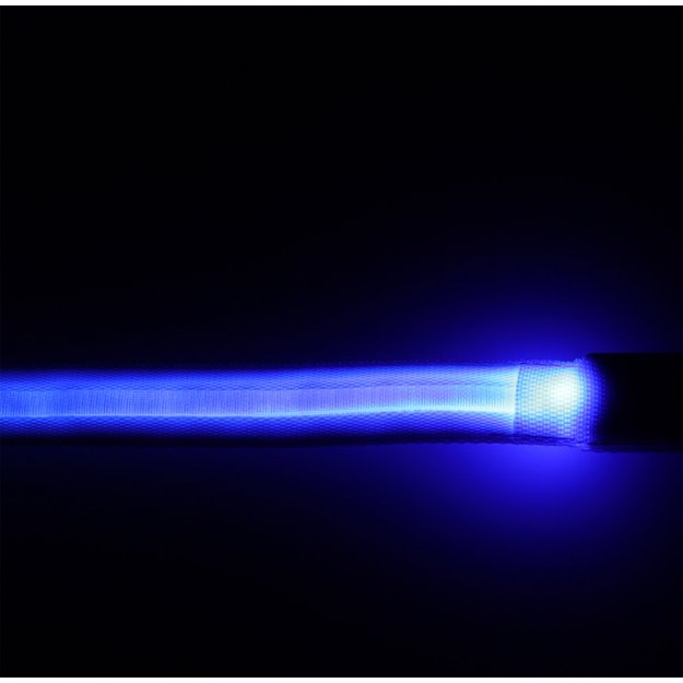 LED šviečiantis šunų pavadėlis 2.5x120cm mėlynos spalvos