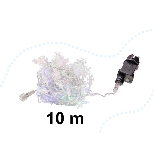 LED sniego žibintų grandinės žibintai 10 m 100LED daugiaspalvis