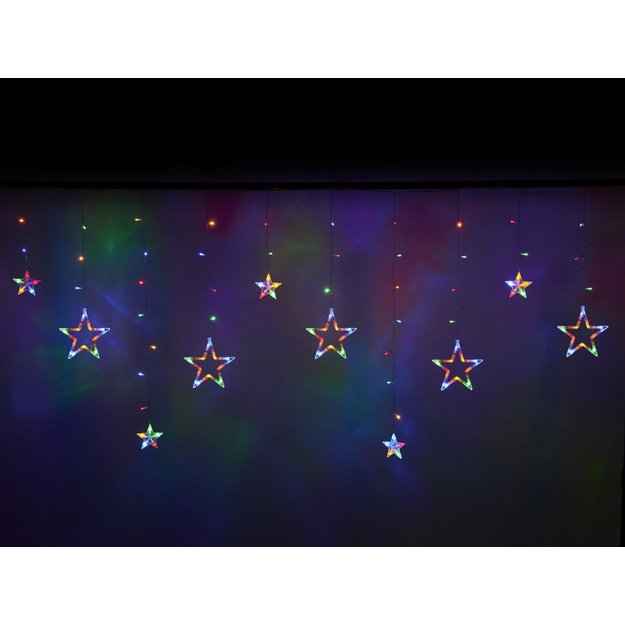 LED žvaigždžių uždangos žibintai 2,5 m 138LED įvairiaspalviai