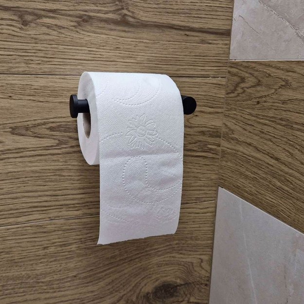  Loft  tualetinio popieriaus laikiklis juodas WC