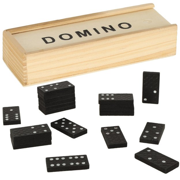 Medinis domino šeimos žaidimas + dėžutė