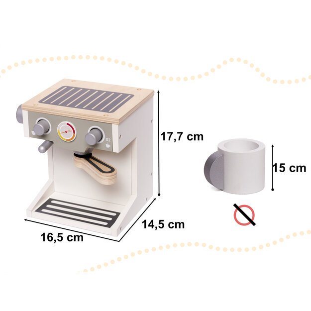 Medinis kavos virimo aparatas + puodelis