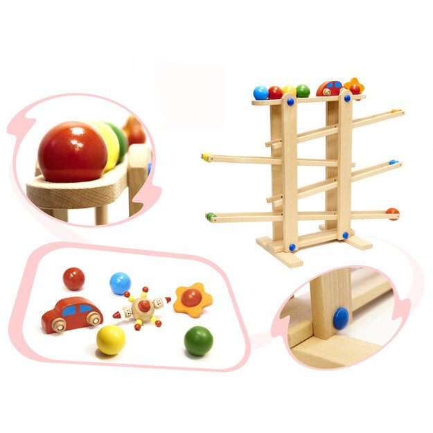 Medinis Montessori kamuoliukų takas XXL